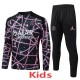 2025-26 Kids PSG Paris Black Starry Sky half pull Tracksuit suit