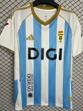 2025-26 Mens  Real Oviedo Third away blue wihte Soccer Jersey