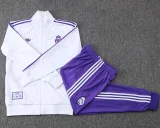 2025-26 Kids Real Madrid White  Jacket Tracksuit suit