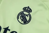 2025-26 Kids Real Madrid Light green Kids Half Pull Tracksuit  suit