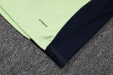 2025-26 Kids Real Madrid Light green Kids Half Pull Tracksuit  suit
