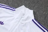 2025-26 Kids Real Madrid White  Jacket Tracksuit suit