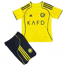 2025-26 Kids  Al-Nassr home yellow soccer jersey