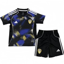 2025-26 Kids  Leeds United  Third away  black soccer  jersey