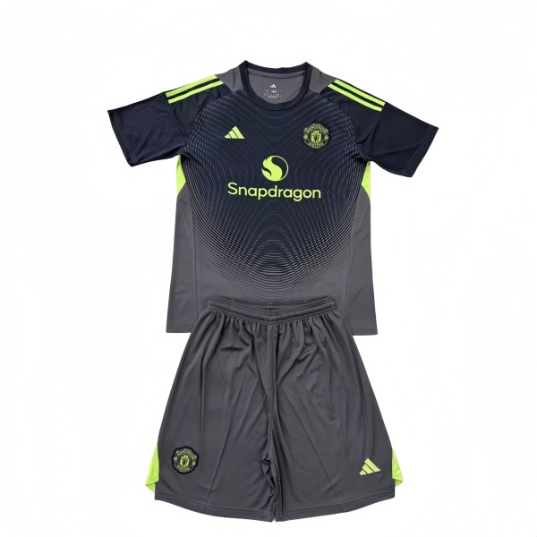 2025-26 KIDS  Manchester United Goalkeeper soccer Jersey