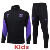 2025-26 Kids Barcelona black   Jacket Tracksuit suit