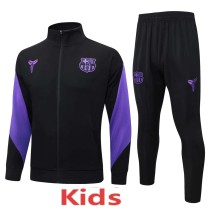 2025-26 Kids Barcelona black   Jacket Tracksuit suit