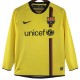 2008-2009 Mens Barcelona  Away Long Sleeve Retro Soccer Jersey