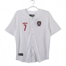 2025-26 Mens Portugal white Casual baseball uniform jersey