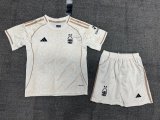 2025-26 Kids Nottingham Forest away white soccer Jersey