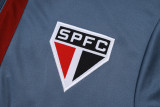 2025-26 Mens Sao Paulo Grey Red Half Pull Tracksuit