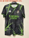 2025-26 Mens Real Madrid  black green soccer jersey