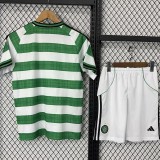 2025-26Kids Celtic home  green soccer jersey