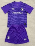 2025-26 Kids Feyenoord Purple Goalkeeper  Soccer Jersey