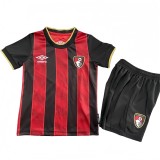 2025-26 Kids  Bournemouth Home red black Soccer Jersey
