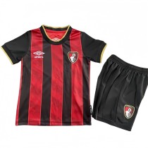2025-26 Kids  Bournemouth Home red black Soccer Jersey
