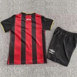 2025-26 Kids  Bournemouth Home red black Soccer Jersey