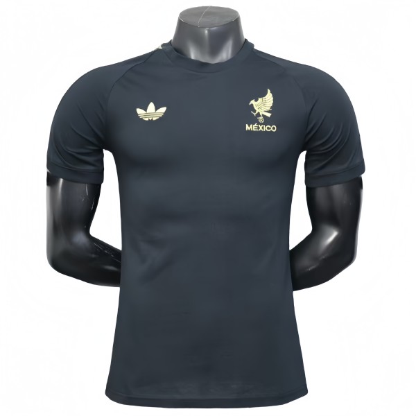 2025-26  Mens Mexico  black  Cotton casual  Player version soccer jersey