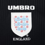 1998 Mens England Away black Retro Soccer Jersey