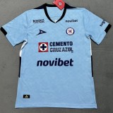 2025-26 Mens Cruz Azul Light Blue Goalkeeper Fans Soccer Jersey