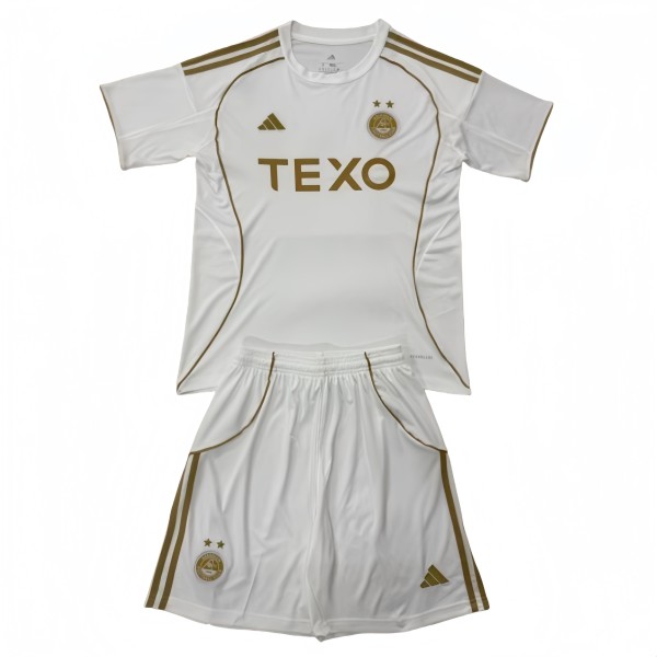 2025-26 Kids Aberdeen Third away white Soccer Jersey