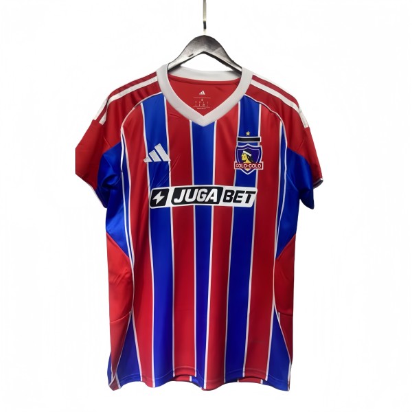 2025-26 Mens Colo-Colo  Third away red blue soccer jersey