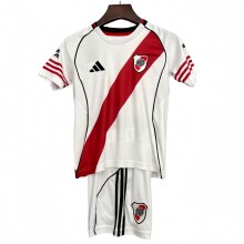 2025-26 Kids River Plate  white home Soccer Jersey