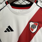 2025-26 Kids River Plate  white home Soccer Jersey