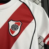 2025-26 Kids River Plate  white home Soccer Jersey