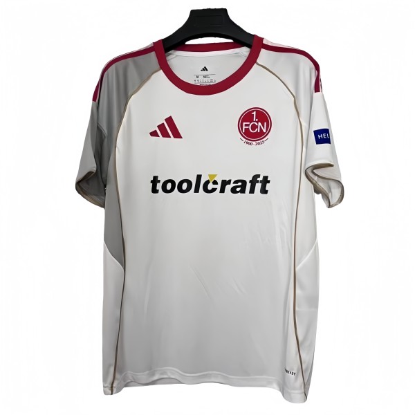 2025-26 Mens FC Nurnberg away white FC Nürnberg soccer jersey