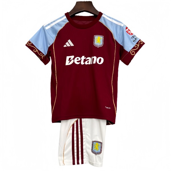 2025-26 Kids  Aston Villa home soccer Jersey