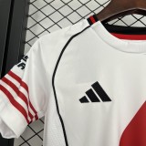2025-26 Kids River Plate  white home Soccer Jersey