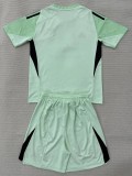 2025-26 KIDS  Manchester United  Light Green GoalKeeper Soccer Jersey