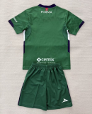 2025-26 Kids Cruz Azul  green goalkeeper soccer Jersey