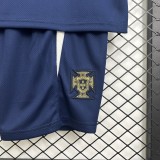 KIDS soccer jersey Portugal  training suit royal blue 2526
