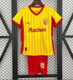 2025-26 Kids  RC Lens home yellow  soccer Jersey