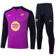 2025-26 Mens Barcelona Purple Half Pull Tracksuit suit   B2504#