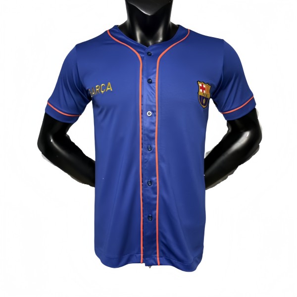 2025-26 Mens Barcelona  blue   Player baseball jersey
