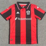 2025-26 Mens  OGC Nice Home red black Soccer Jersey