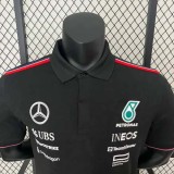 2024 F1 Mercedes Black Polo Racing Suit (有领)