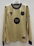 2025-26 Mens Barcelona Away  Long Sleeve soccer Jersey