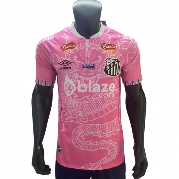 2025-26 Mens Santos Special Edition Player pink  Soccer Jersey