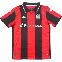2025-26 Mens  OGC Nice Home red black Soccer Jersey