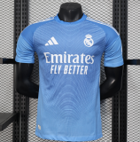 2025-26 Mens Real Madrid blue Player goalkeeper soccer jersey