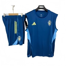 2025-26 Mens Zaragoza blue  vest short training suit