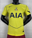 2025-26 Mens Tottenham Hotspur Third away Player  yellow soccer Jersey