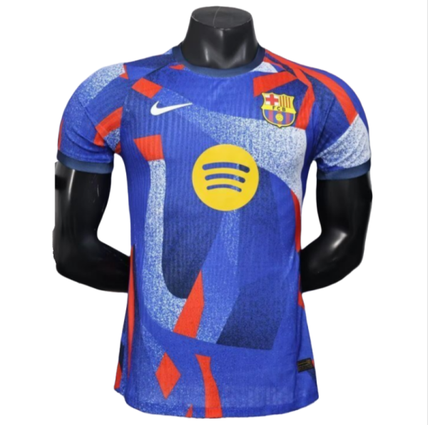 2025-26 Mens Barcelona Special Edition  blue Player version soccer Jersey