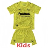 2025-26 Kids Derby County yellow goalkeeper soccer jersey