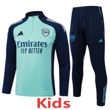2025/26 KIDS  Arsenal  light green half-pull  Tracksuit  suit   E2533#