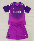2025-26 Kids  Los Angeles （ LAFC）Purple Goalkeeper   Soccer Jersey
